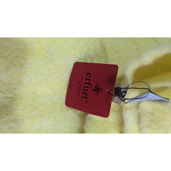 Erfurt Luxury Yellow Fringed Scarf 76x12" Soft Cozy Wool Blend NWT Denmark - Picture 7 of 8